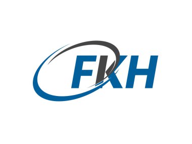 FKH yaratıcı logo tasarımı vektör çizimi