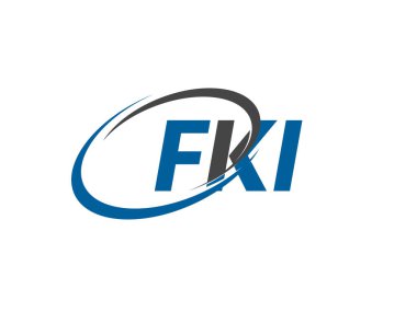 FKI yaratıcı logo tasarımı vektör çizimi