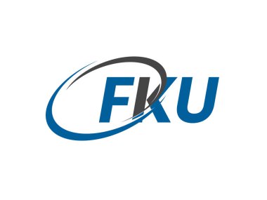 FKU yaratıcı logo tasarımı vektör çizimi