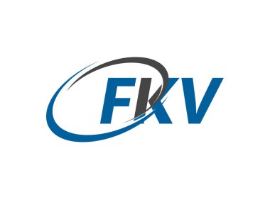 FKV yaratıcı logo tasarımı vektör çizimi