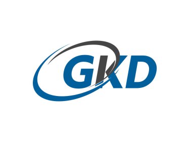 GKD yaratıcı logo tasarımı vektör çizimi