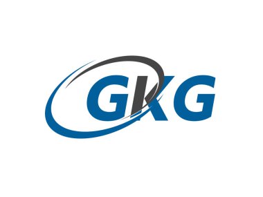 GKG yaratıcı logo tasarımı vektör çizimi