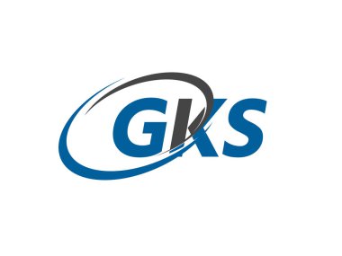 GKS yaratıcı logo tasarımı vektör çizimi