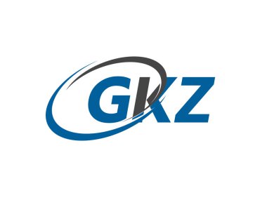 GKZ yaratıcı logo tasarımı vektör çizimi