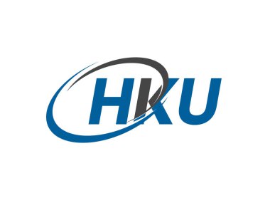 HKU yaratıcı logo tasarımı vektör çizimi