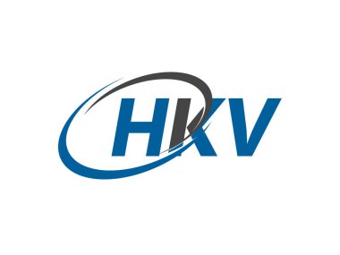 HKV yaratıcı logo tasarımı vektör çizimi