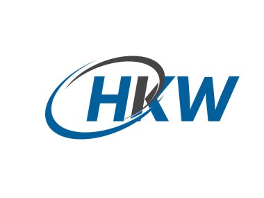 HKW yaratıcı logo tasarımı vektör çizimi