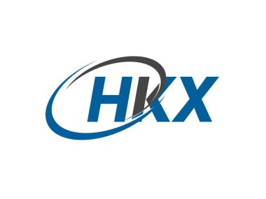 HKX yaratıcı logo tasarımı vektör çizimi
