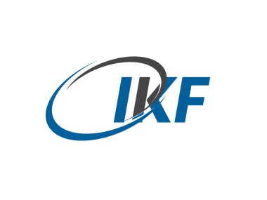 IKF yaratıcı logo tasarımı vektör çizimi