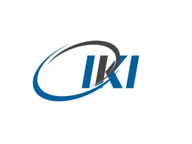 IKI yaratıcı logo tasarımı vektör çizimi