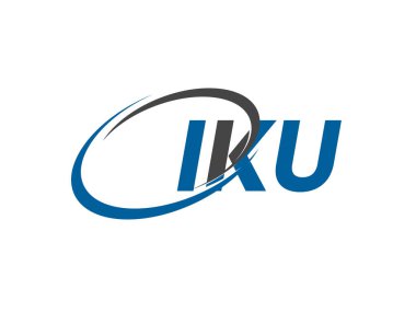 IKU yaratıcı logo tasarımı vektör çizimi