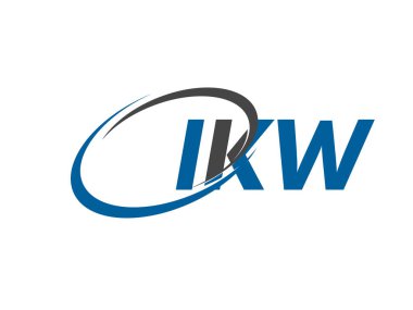 IKW yaratıcı logo tasarımı vektör çizimi