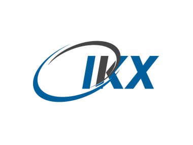 IKX yaratıcı logo tasarımı vektör çizimi
