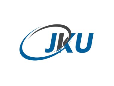 JKU yaratıcı logo tasarımı vektör çizimi