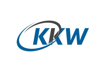 KKW yaratıcı logo tasarımı vektör çizimi