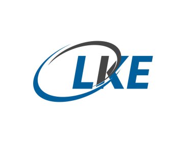 LKE yaratıcı logo tasarımı vektör çizimi