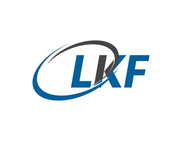 LKF yaratıcı logo tasarımı vektör çizimi