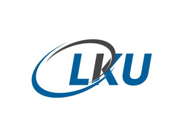 LKU yaratıcı logo tasarımı vektör çizimi