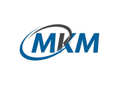 MKM yaratıcı logo tasarımı vektör çizimi