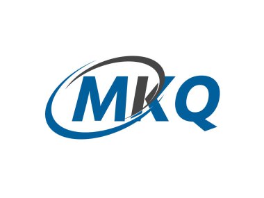 MKQ yaratıcı logo tasarımı vektör çizimi
