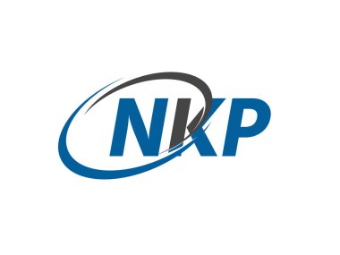 NKP yaratıcı logo tasarımı vektör çizimi