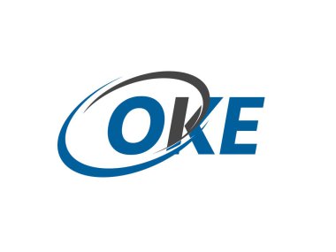 OKE yaratıcı logo tasarımı vektör çizimi