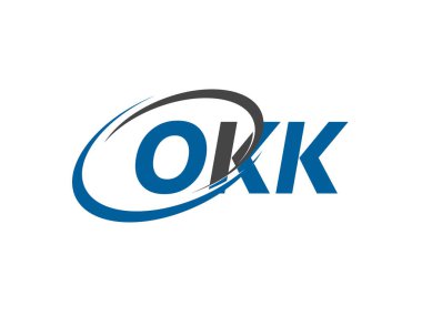 OKK yaratıcı logo tasarımı vektör çizimi