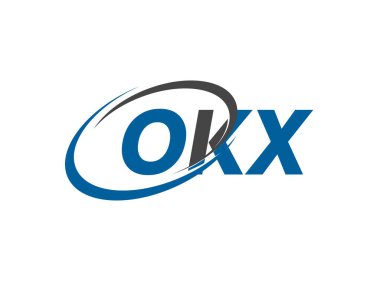 OKX yaratıcı logo tasarımı vektör çizimi