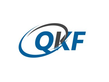 QKF yaratıcı logo tasarımı vektör çizimi