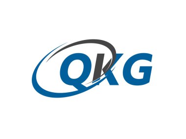 QKG yaratıcı logo tasarımı vektör çizimi