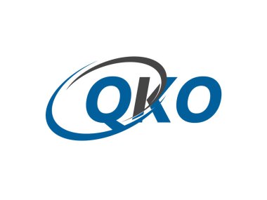 QKO yaratıcı logo tasarımı vektör çizimi
