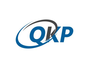 QKP yaratıcı logo tasarımı vektör çizimi