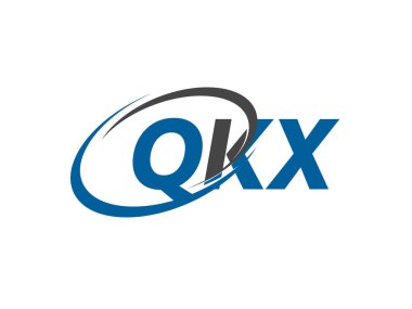 QKX yaratıcı logo tasarımı vektör çizimi