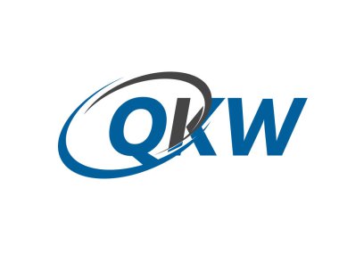 QKW yaratıcı logo tasarımı vektör çizimi