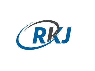 RKJ yaratıcı logo tasarımı vektör çizimi