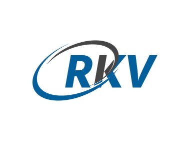 RKV yaratıcı logo tasarımı vektör çizimi