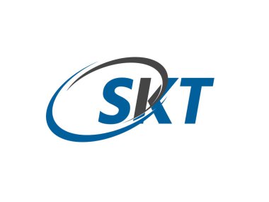 SKT yaratıcı logo tasarımı vektör çizimi