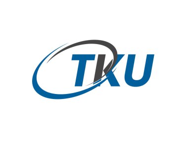 TKU yaratıcı logo tasarımı vektör çizimi