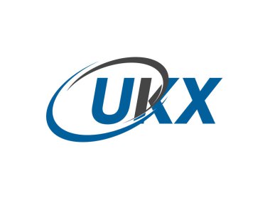 UKX yaratıcı logo tasarımı vektör çizimi