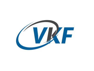 VKF yaratıcı logo tasarımı vektör çizimi