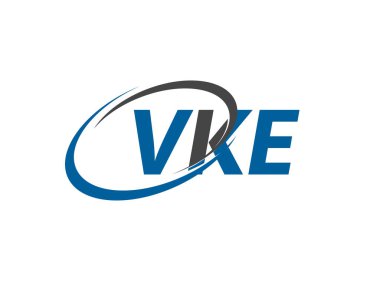 VKE yaratıcı logo tasarımı vektör çizimi