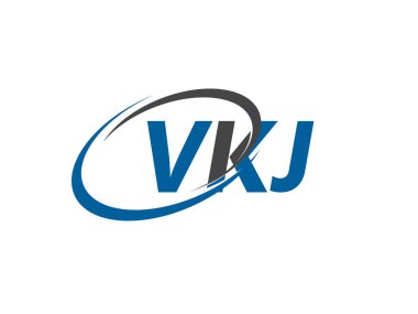 VKJ yaratıcı logo tasarımı vektör çizimi