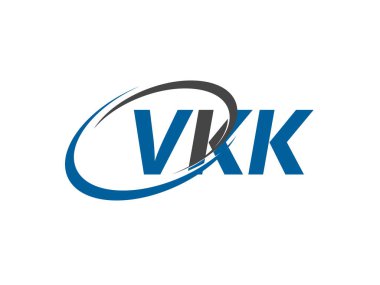 VKK yaratıcı logo tasarımı vektör çizimi