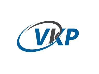 VKP yaratıcı logo tasarımı vektör çizimi