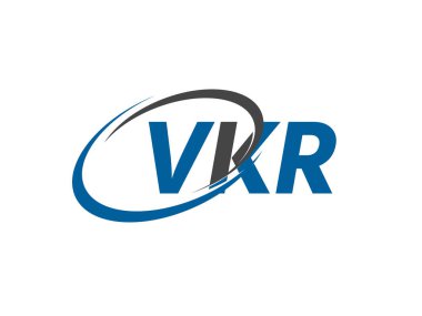 VKR yaratıcı logo tasarımı vektör çizimi