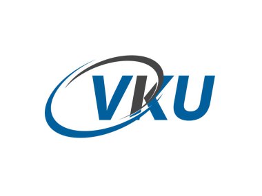 VKU yaratıcı logo tasarımı vektör çizimi