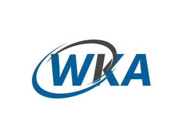 WKA yaratıcı logo tasarımı vektör çizimi