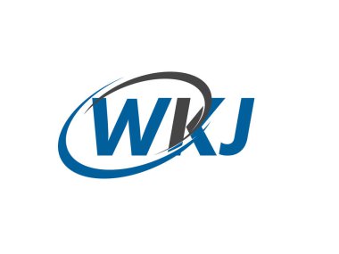 WKJ yaratıcı logo tasarımı vektör çizimi