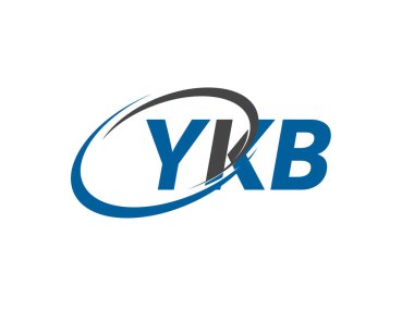 YKB yaratıcı logo tasarımı vektör çizimi