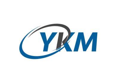 YKM yaratıcı logo tasarımı vektör çizimi